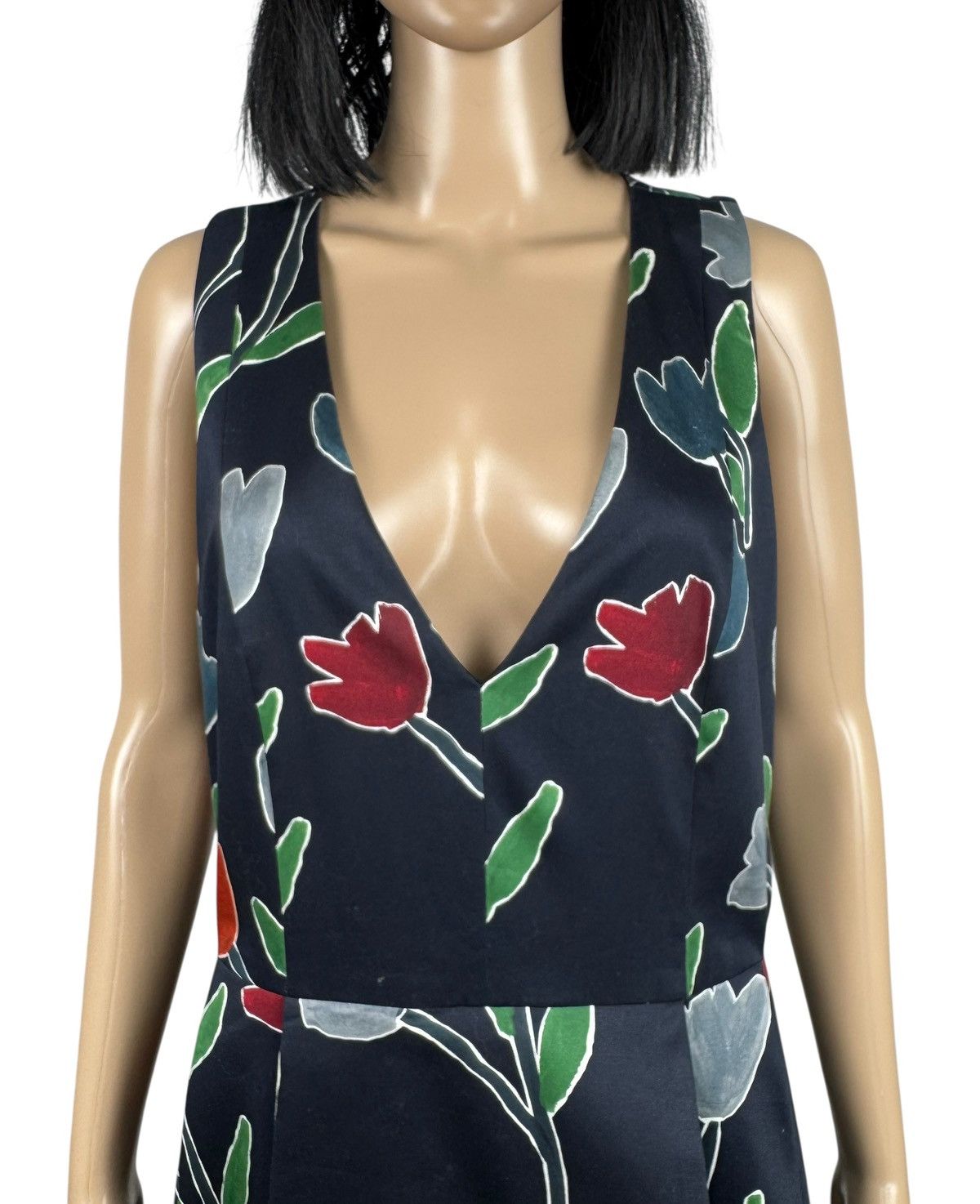 Alice + Olivia Alice + Olivia Tulip Printed High Low Cotton Dress Beckie Size L / US 10 / IT 46 - 11 Thumbnail