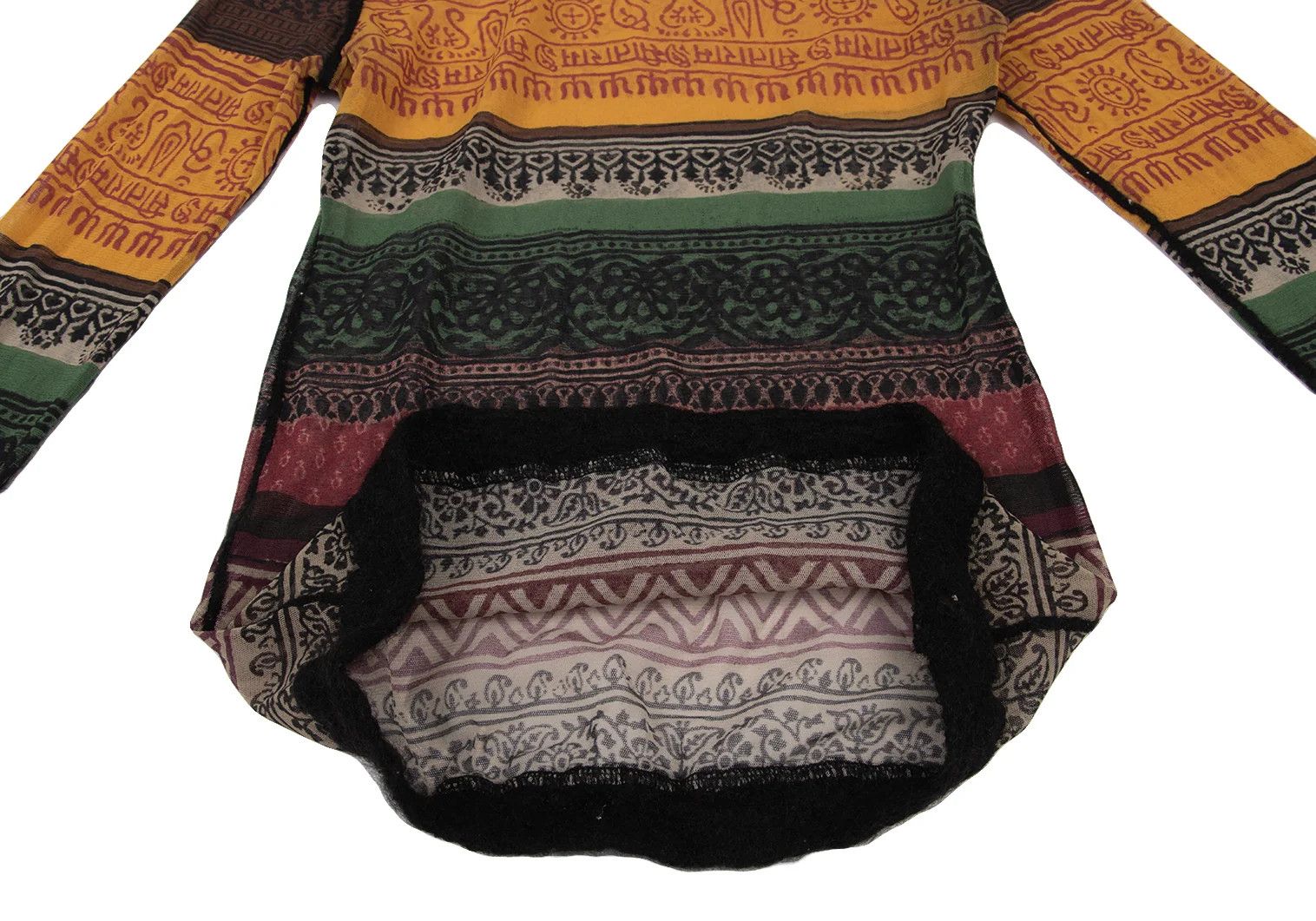 Jean Paul Gaultier Multi Pattern High Neck Power Net Top, Size 48 Size US M / EU 48-50 / 2 - 9 Thumbnail