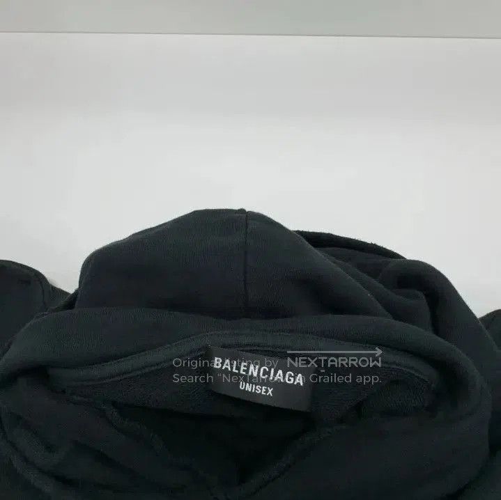 Balenciaga Balenciaga Black Logo Printed Hooded Sweatshirt. Size US M / EU 48-50 / 2 - 6 Thumbnail