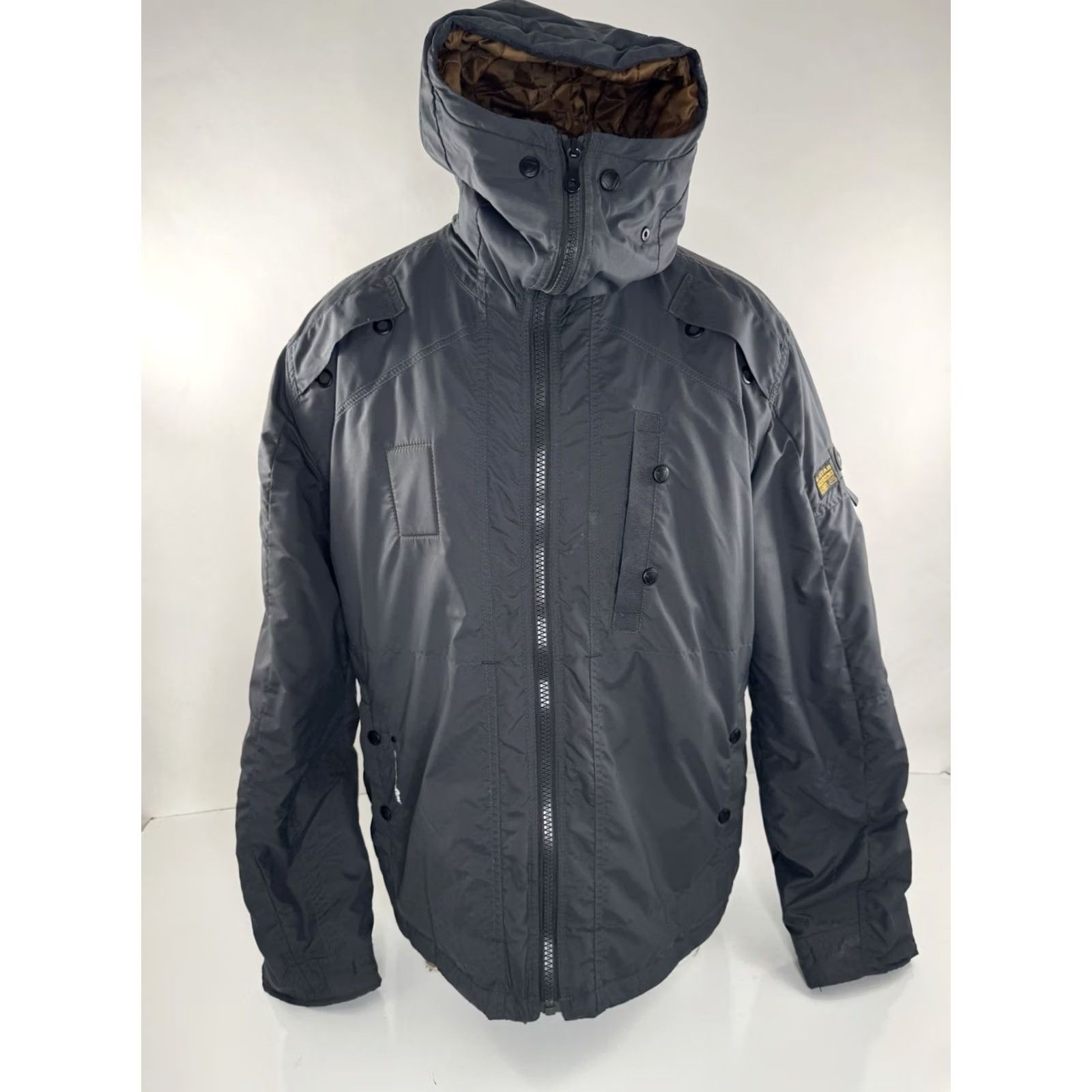 G-Star G STAR RAW Hooded Mens Parka Jacket - Gray - 2XL / XL Recolite Courier – Nylon Hooded Jacket - Plus Size Mens Size US XXL / EU 58 / 5 - 2 Thumbnail