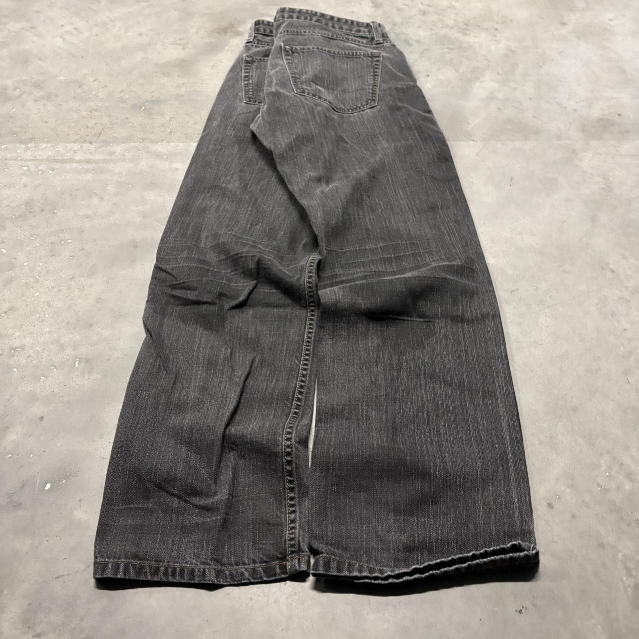 Japanese Brand × Vintage Crazy Vintage Y2K/2000s Grunge Faded Black Denim Jeans! Size US 32 / EU 48 - 4 Thumbnail