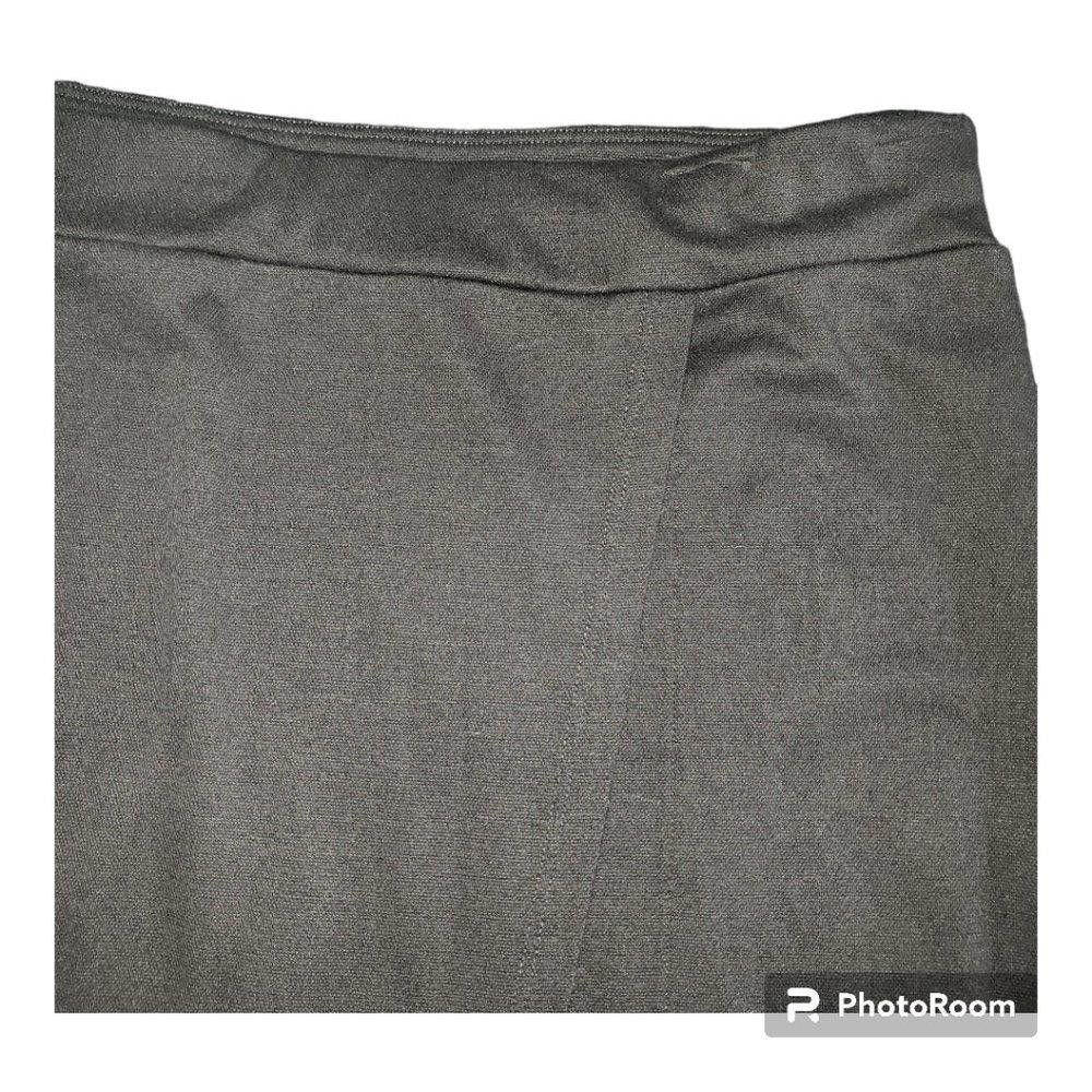 Eileen Fisher CT694 Eileen Fisher Black Mock Wrap Midi Skirt M Size 32" / US 10 / IT 46 - 4 Thumbnail