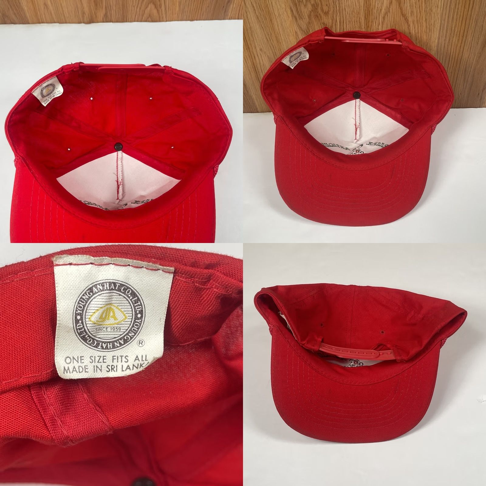 Vintage VINTAGE YoungAn Essex Hat Adults Red Snapback Rope Trucker Baseball Cap Men Adjustable Red Rope Trucker Hat Size ONE SIZE - 8 Thumbnail