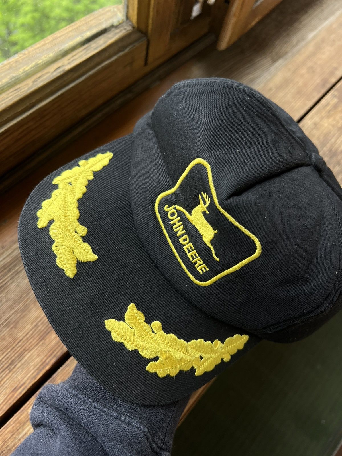 John Deere Vintage 80s John Deere Patch Trucker Hat Louisville Cap Size ONE SIZE - 3 Thumbnail