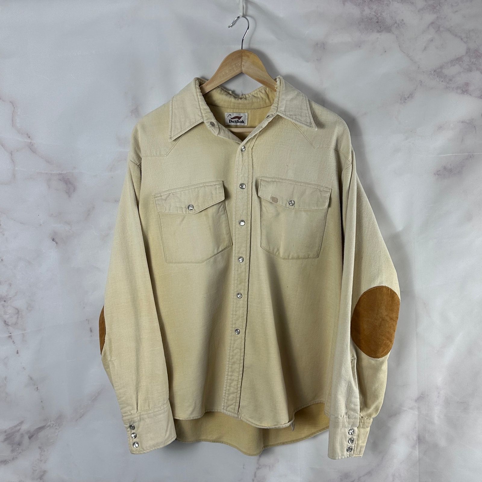 Vintage Vintage Duxbak Western Pearl Snap Shirt Size US L / EU 52-54 / 3 - 1 Thumbnail