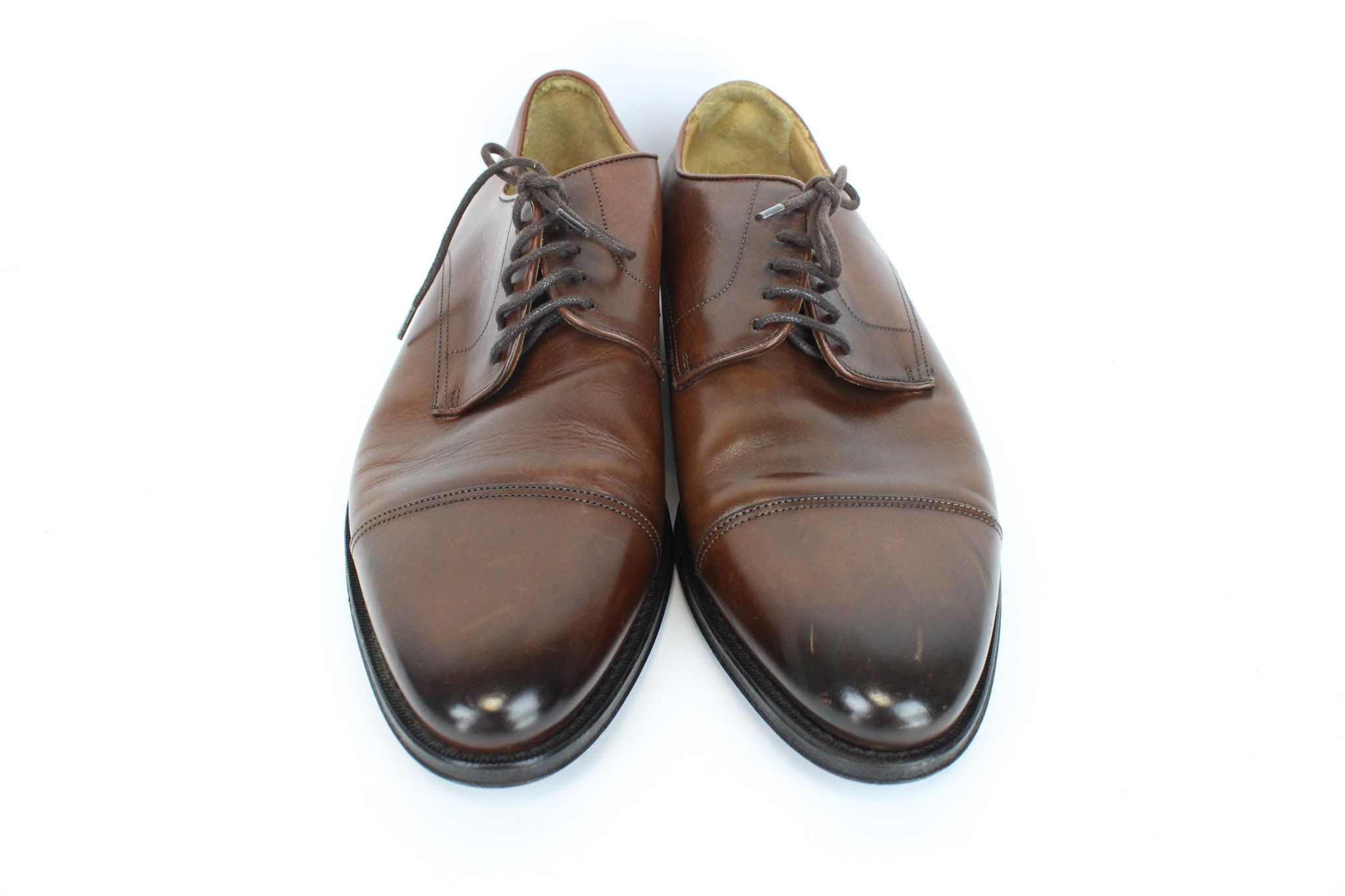 Suitsupply EU40 Mid-Brown Leather Derby Shoes 67798 Size US 7 / EU 40 - 4 Thumbnail