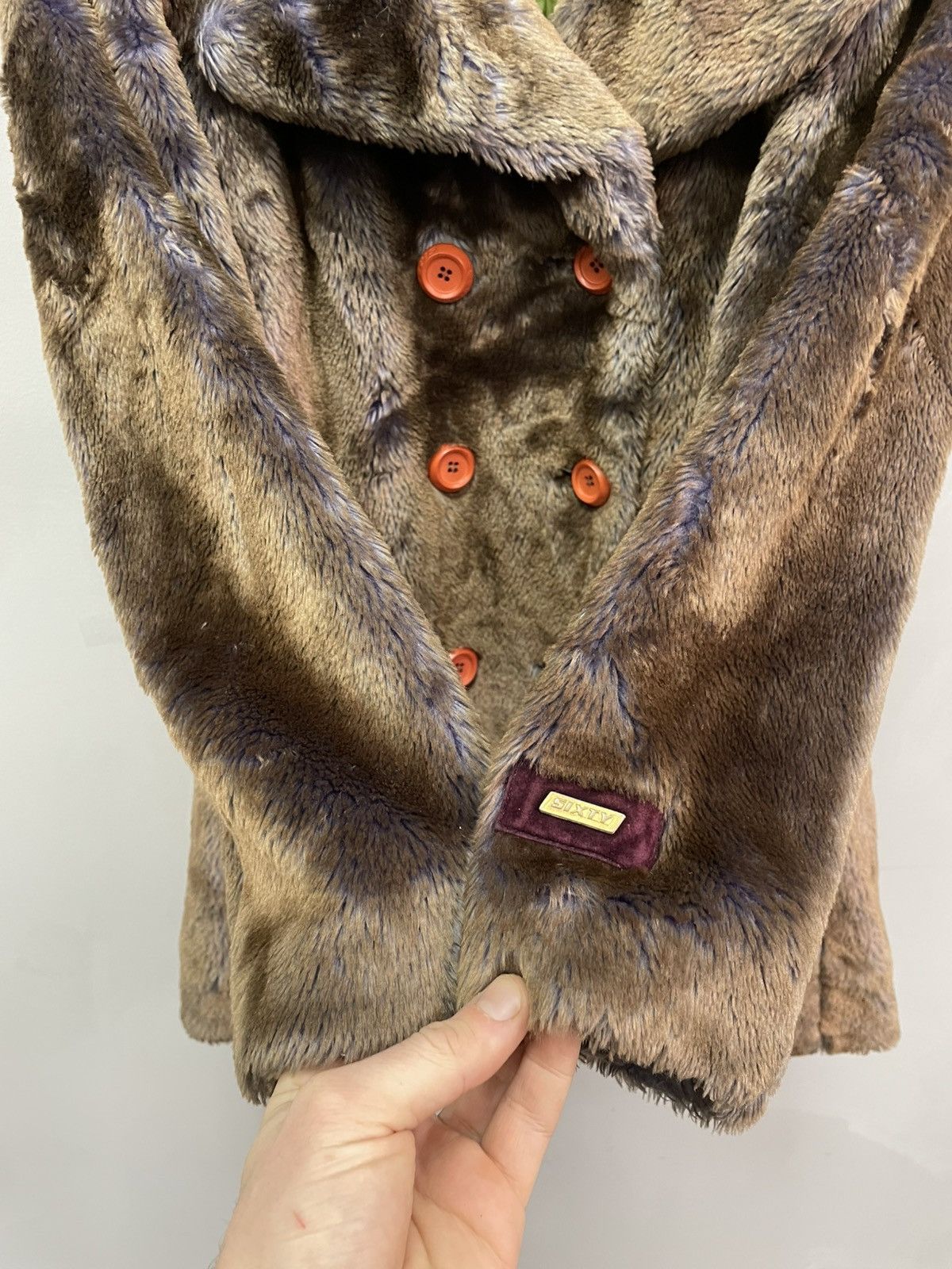 Japanese Brand × Miss Sixty CRAZY VINTAGE Y2K FUR FAUX MISS SIXTY LONG COAT JACKET Size L / US 10 / IT 46 - 7 Thumbnail