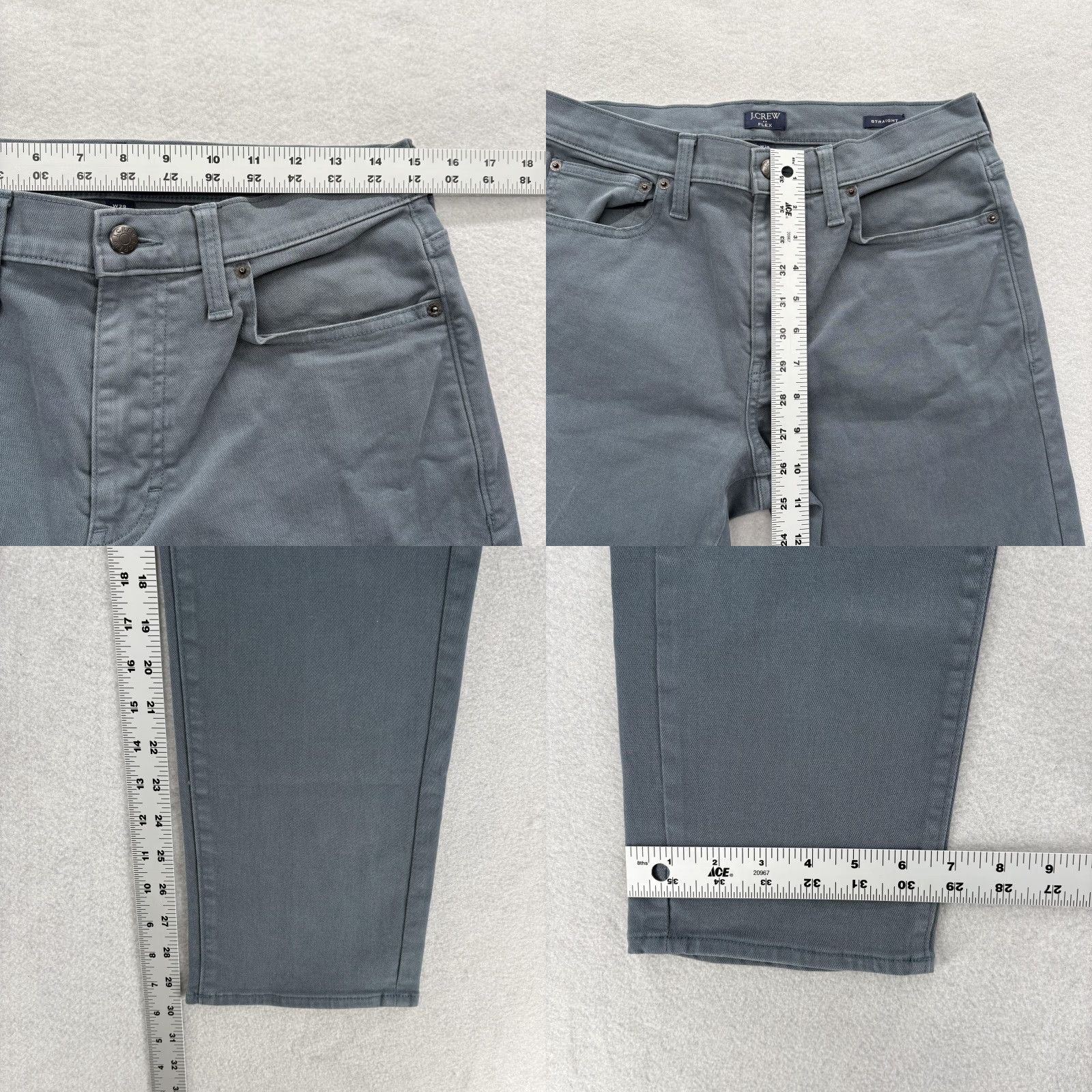 J.Crew J.CREW Garment Dyed Five Pocket Pants Mens 29x30 Blue Stretch Straight Preppy Jeans Regular Inseam 30in 29 Waist Flex Straight Mens Size US 29 - 8 Thumbnail