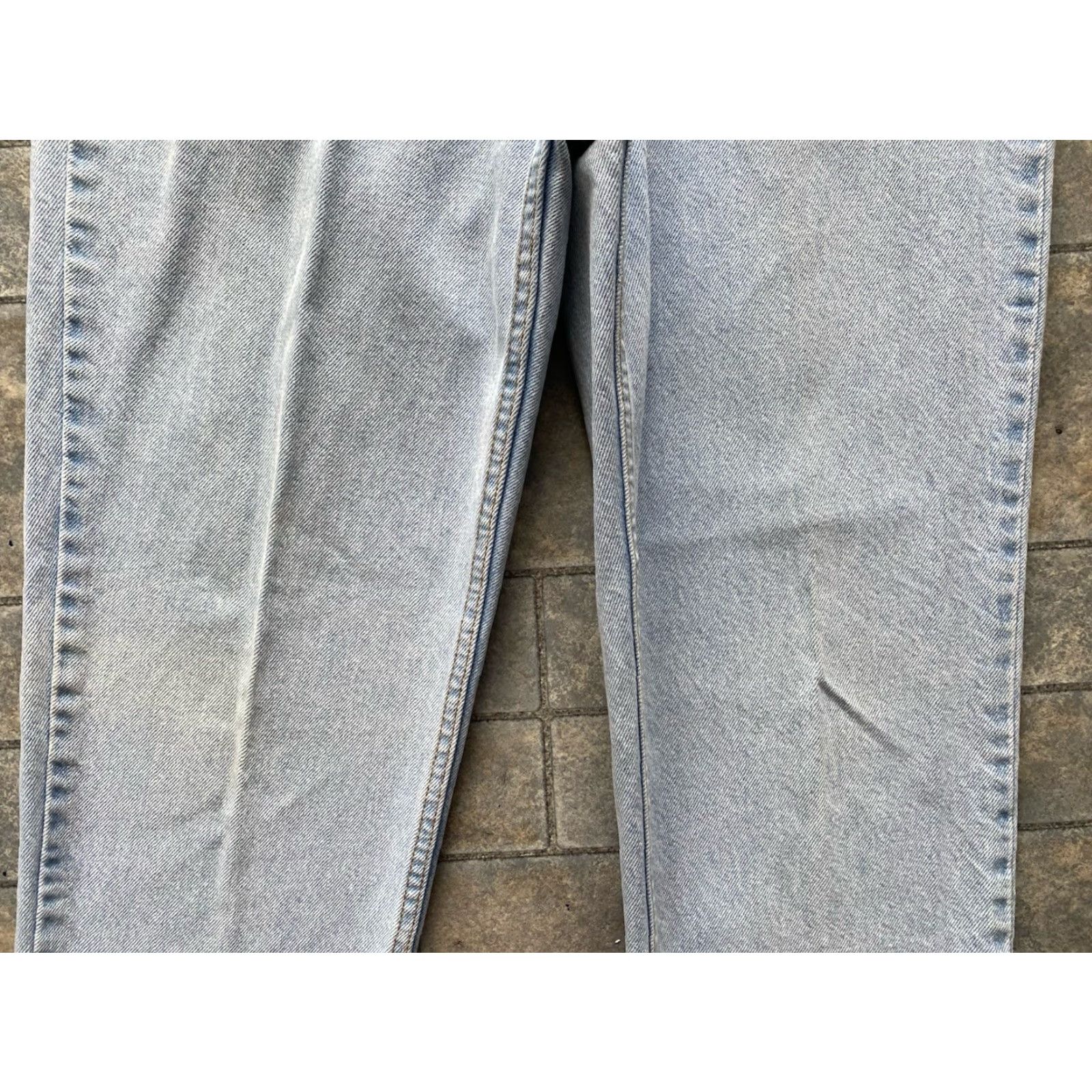 Levi's VINTAGE Levi’s 521 Womens Jeans Tapered Long 12 Light Blue USA 90s Made in USA Womens Size 34" / US 12 / IT 48 - 3 Thumbnail