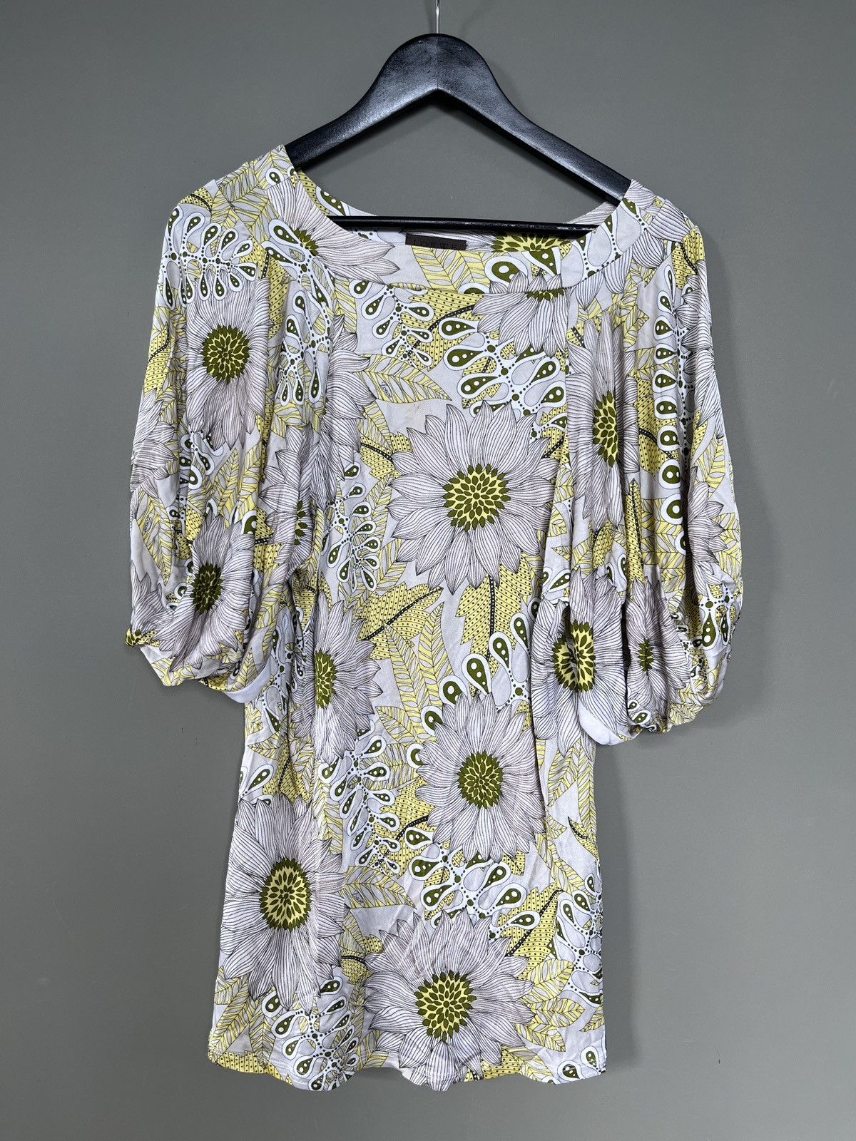 Loewe 90's Loewe Floral Viscose Short Dress Blouse Size L / US 10 / IT 46 - 1 Thumbnail