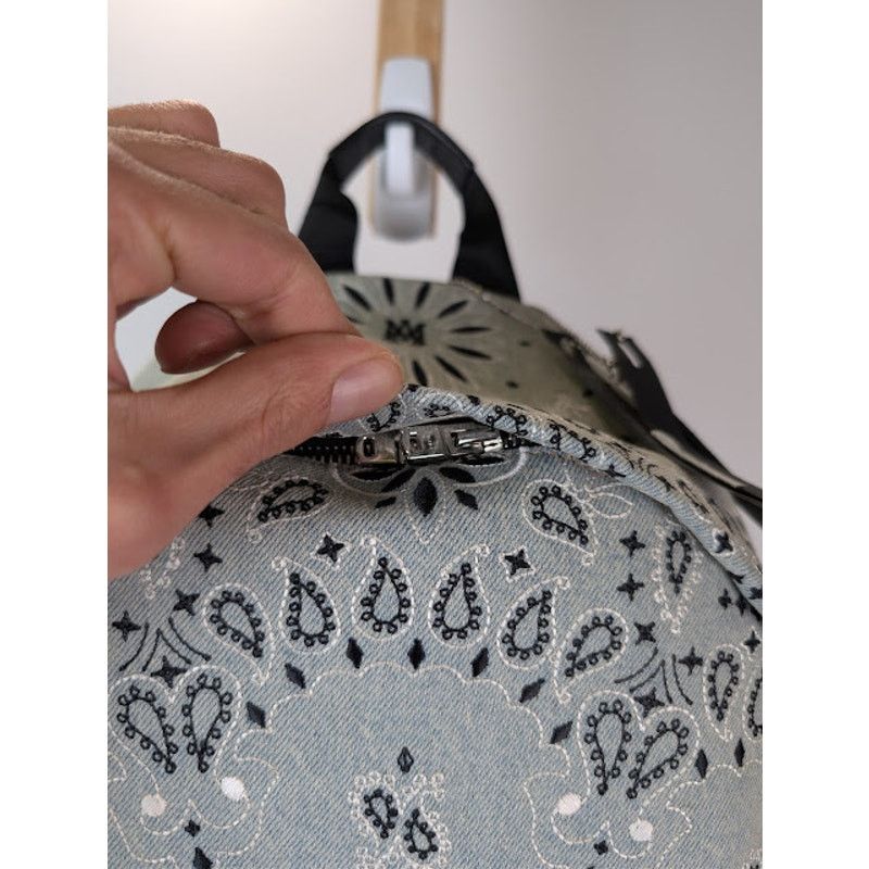 Amiri o1rshd1 Size: OS / Bandana Denim Backpack in Clay Indigo Size ONE SIZE - 8 Thumbnail