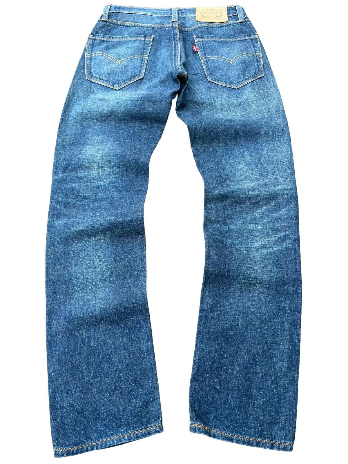 Levi's × Vintage Vintage Levi’s 511 Trashed Sashiko Style Blue Washed Jeans Size US 28 / EU 44 - 2 Thumbnail