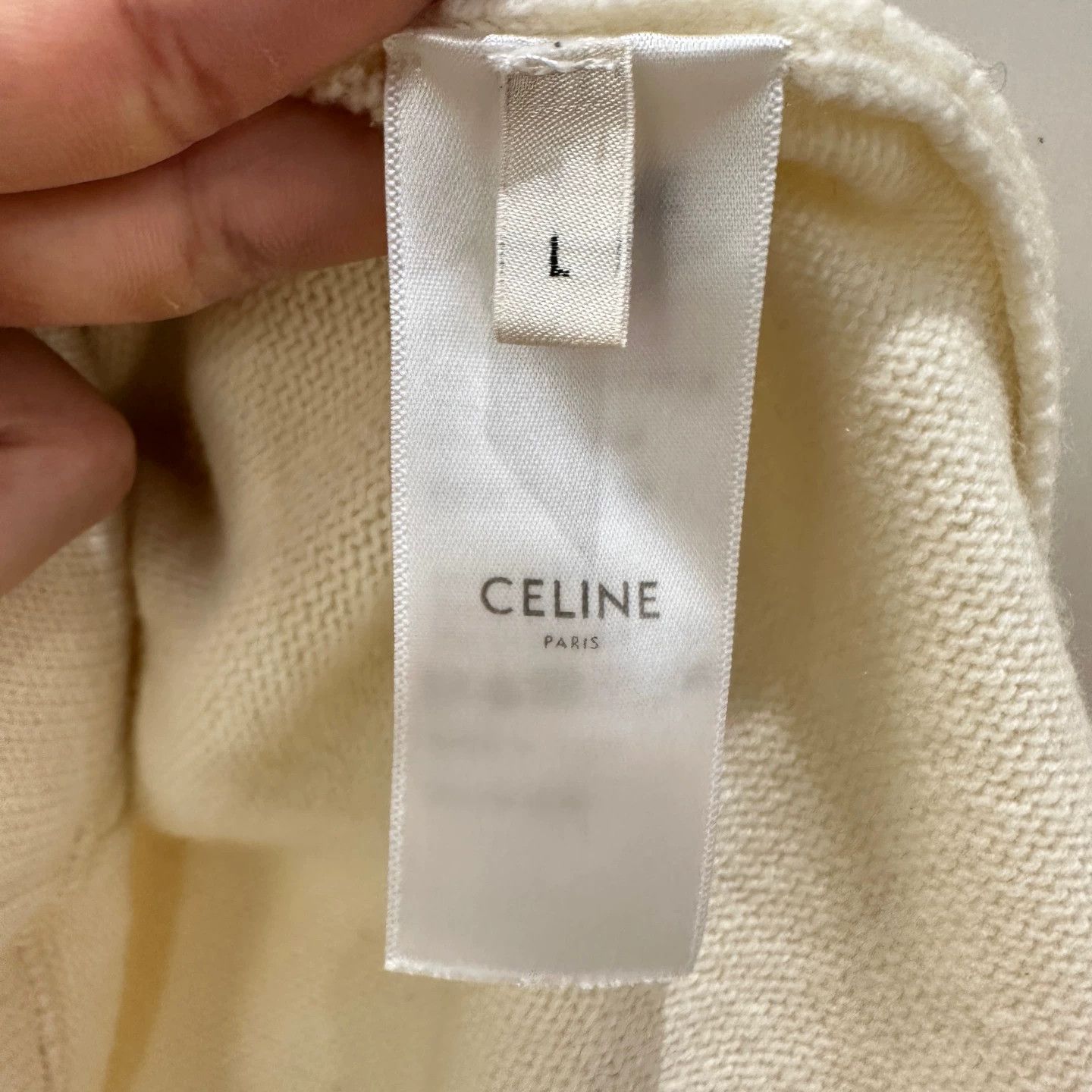 Celine Celine may487 Logo Drawstring Wool Long Sleeve L Size L / US 10 / IT 46 - 4 Thumbnail