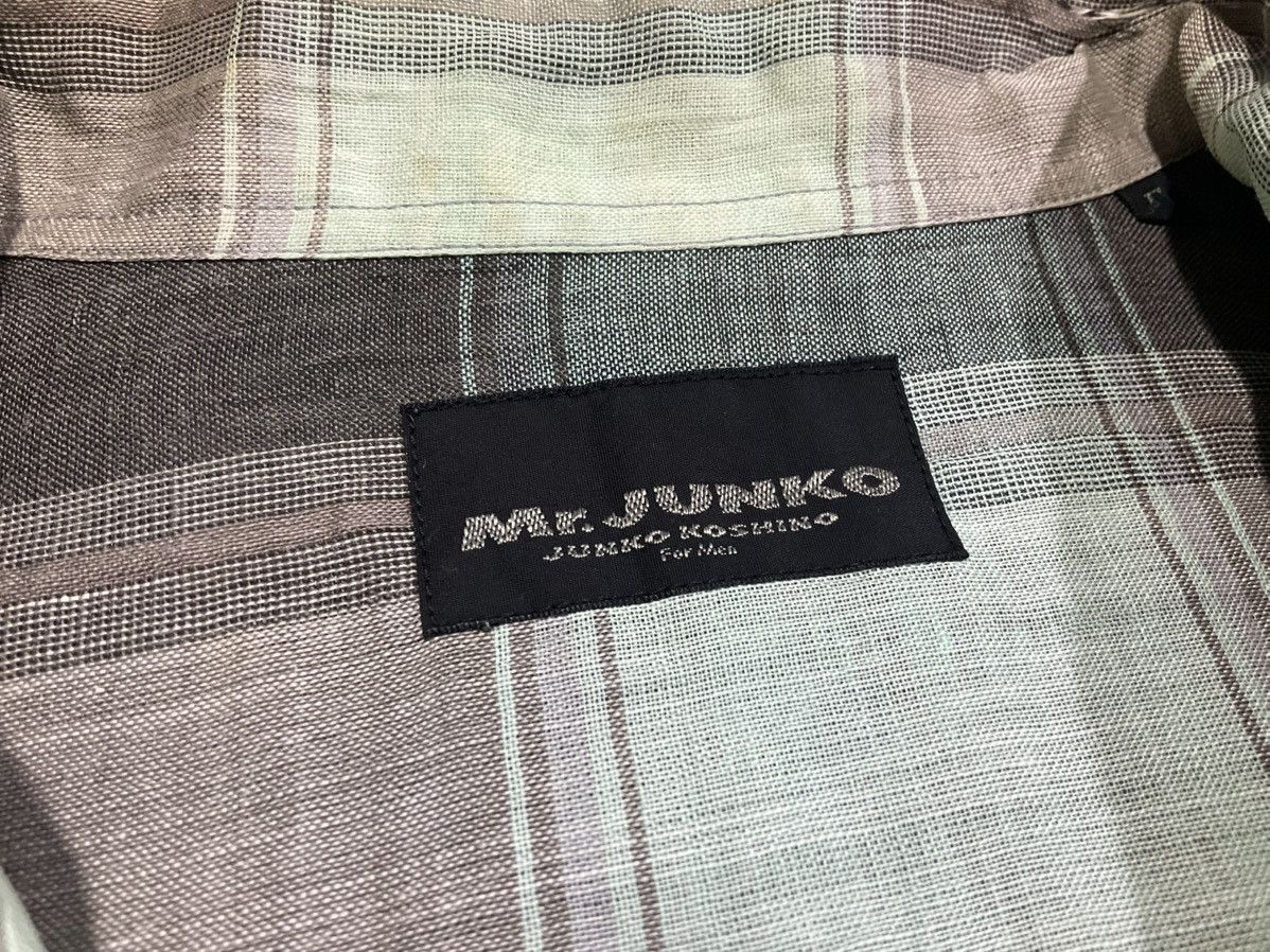 Issey Miyake × Japanese Brand × Mr. Junko 🔥80s Vintage Mr. Junko Koshino Flannel Linen Shirt Oversized Size US XL / EU 56 / 4 - 7 Thumbnail
