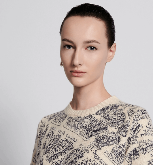 Dior o1w1db10725 354S98 Short-Sleeved Sweater in White/Navy Blue Size XS / US 0-2 / IT 36-38 - 5 Thumbnail