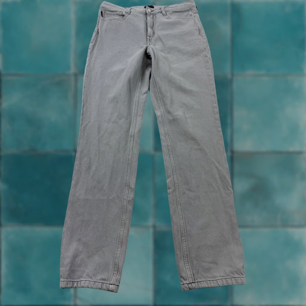 Denime Frank & Oak Jeans Mens 31x30 Gray Slim Straight Denim Light Wash Pants Size US 31 - 1 Thumbnail