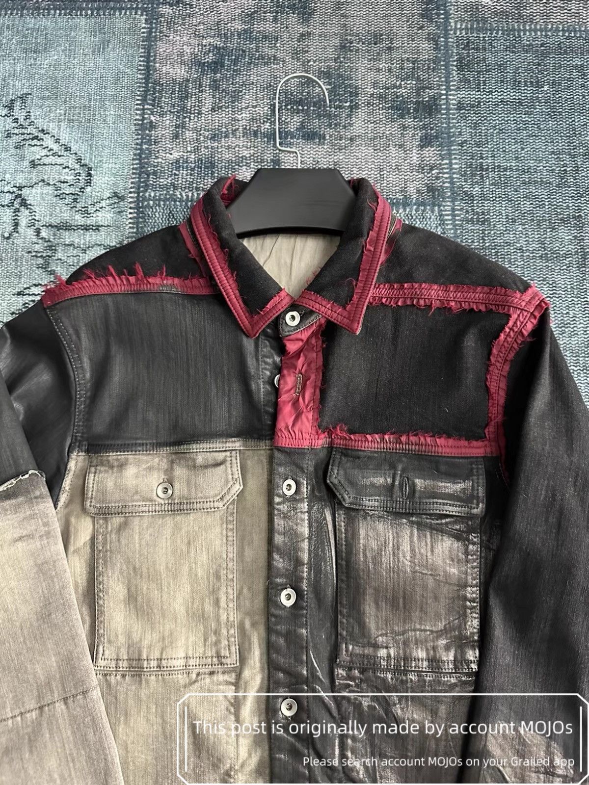 Rick Owens SzM Rick Owens Drkshdw Denim Patch Joint Stitch Jacket mojos Size US M / EU 48-50 / 2 - 2 Thumbnail