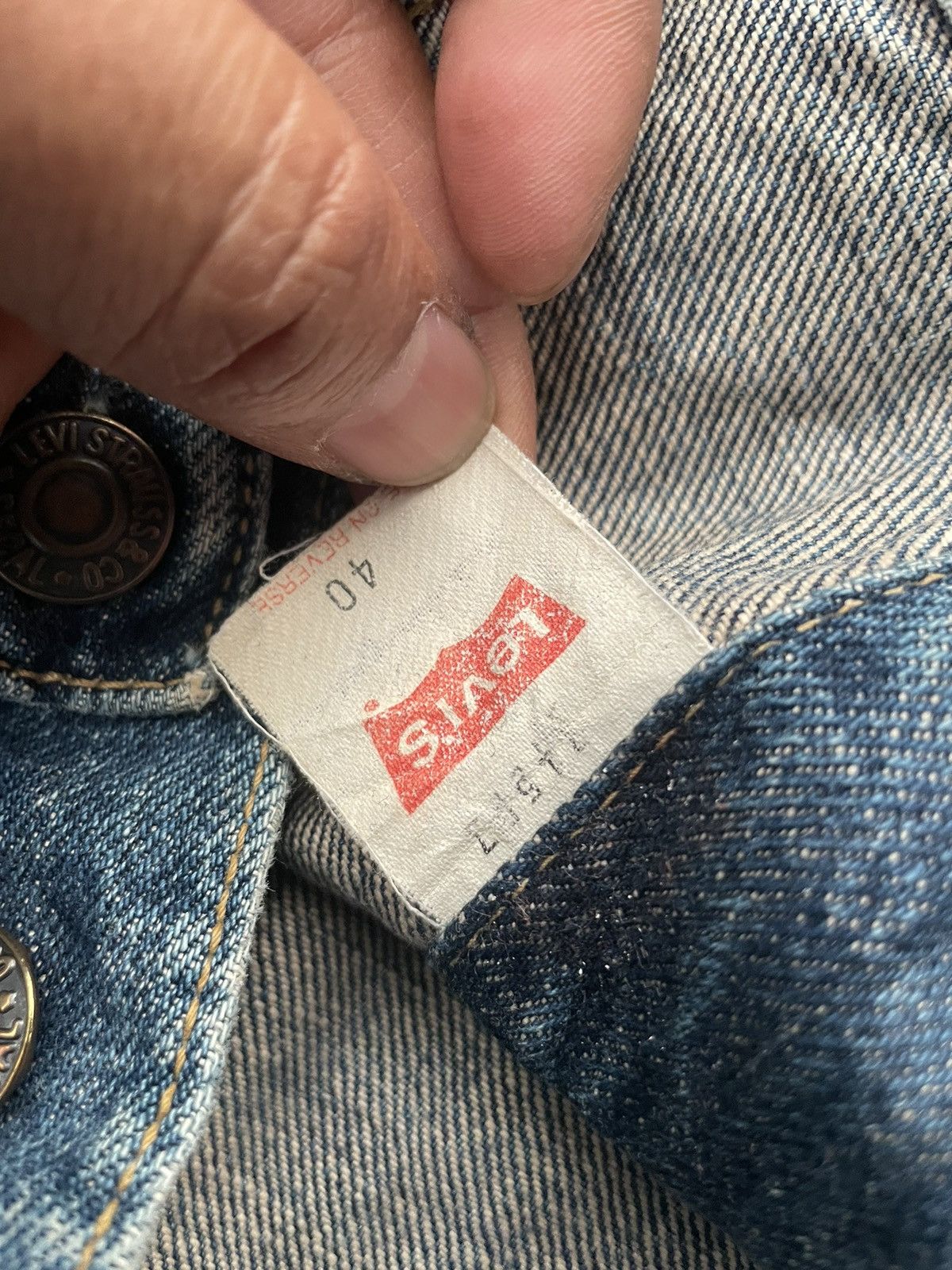 Levi's Vintage 90’s Levis 71557 E Denim Jacket Size US M / EU 48-50 / 2 - 10 Thumbnail