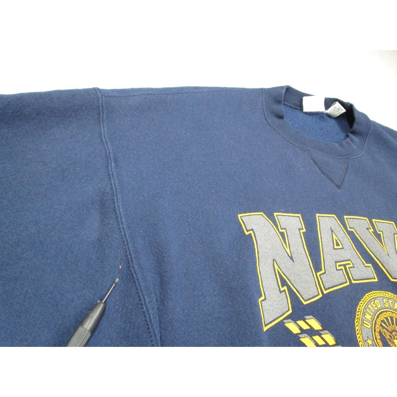 Soffe VINTAGE Soffe Navy Sweatshirt Mens L Blue Pullover Crew Neck USA Made in USA Navy Y2K 90s Nautical Sports USA Shirt Size US L / EU 52-54 / 3 - 3 Thumbnail