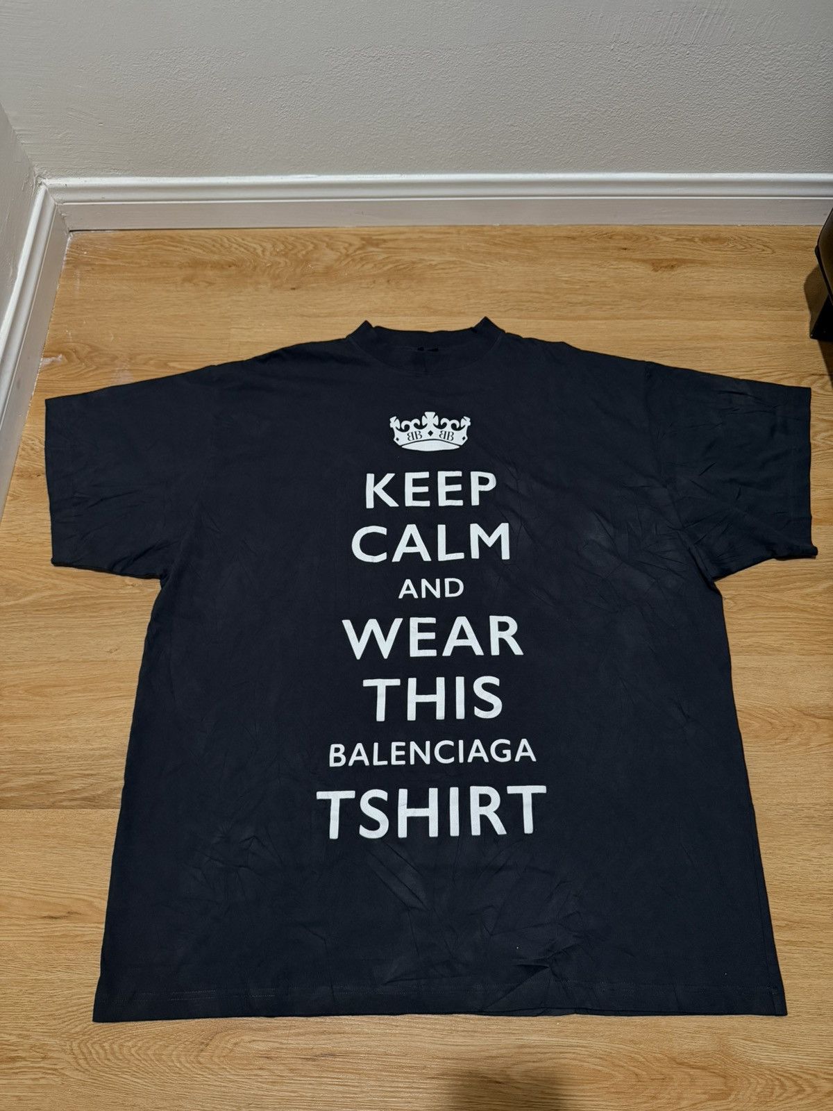 Balenciaga Balenciaga Keep Calm T shirt Size US XXL / EU 58 / 5 - 1 Thumbnail
