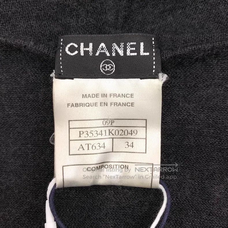 Chanel Chanel Black logo buckled cashmere knitted coat Size XXS / US 00 / IT 34 - 6 Thumbnail