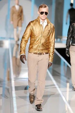 Dolce & Gabbana Dolce & Gabbana FW 2007 Gold Metallic Belt Size 38 - 4 Thumbnail