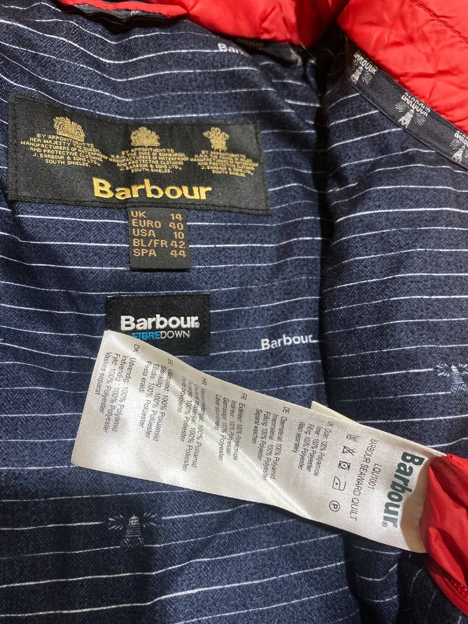 Barbour Barbour Red Outwear Down Jacket Women's Size L / US 10 / IT 46 - 2 Thumbnail