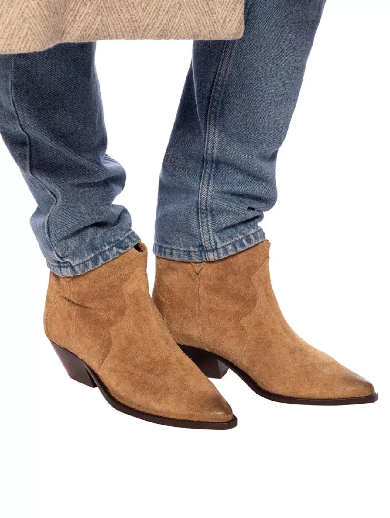 Isabel Marant Isabel Marant Dewina Suede Western Booties size 37 Size US 7 / IT 37 - 3 Thumbnail