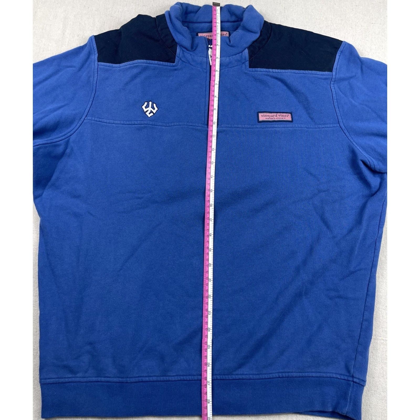 Vineyard Vines VINEYARD VINES Men's Shep Shirt Pullover 1/4 Zip Sweatshirt Blue M Collegiate Casual Logo Size US M / EU 48-50 / 2 - 6 Thumbnail