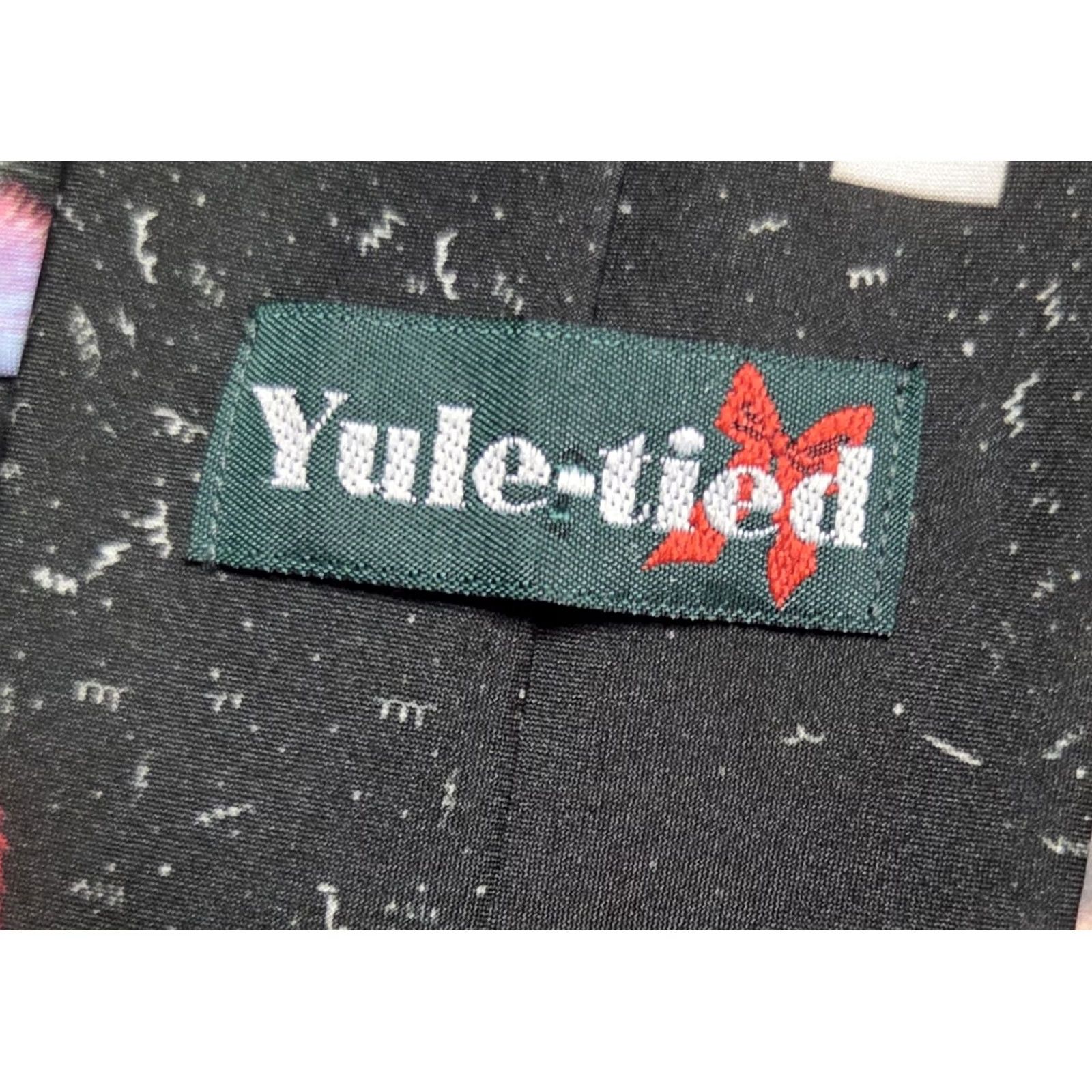 Vintage VINTAGE Yule-Tied 1995 3 Stooges Christmas Necktie Tie Larry Moe Curly Mens Black Size ONE SIZE - 2 Thumbnail