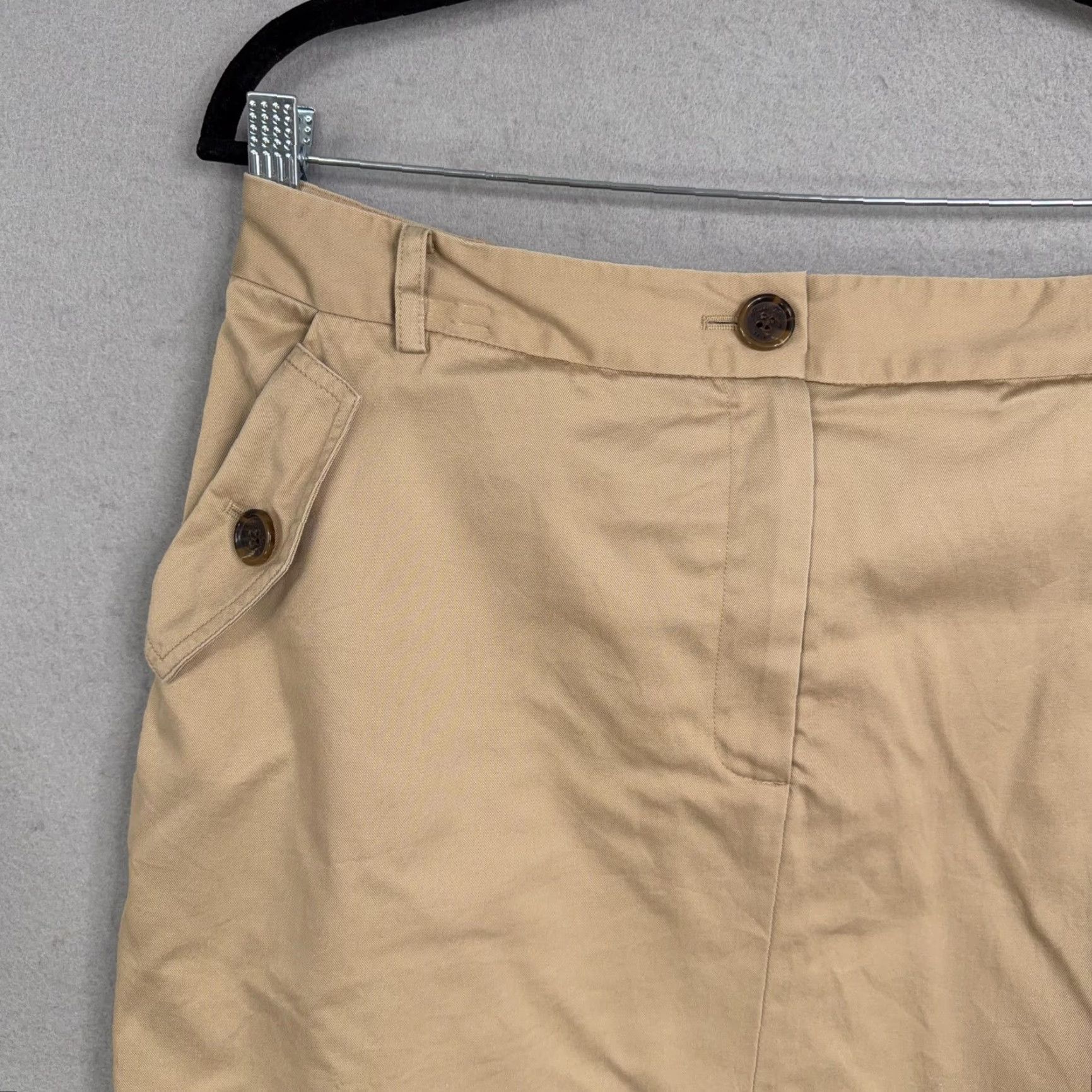 Brooks Brothers Brooks Brothers Skirt Womens 10 Beige Twill Lined Pockets Pencil Career Workwear Size 32" / US 10 / IT 46 - 2 Thumbnail