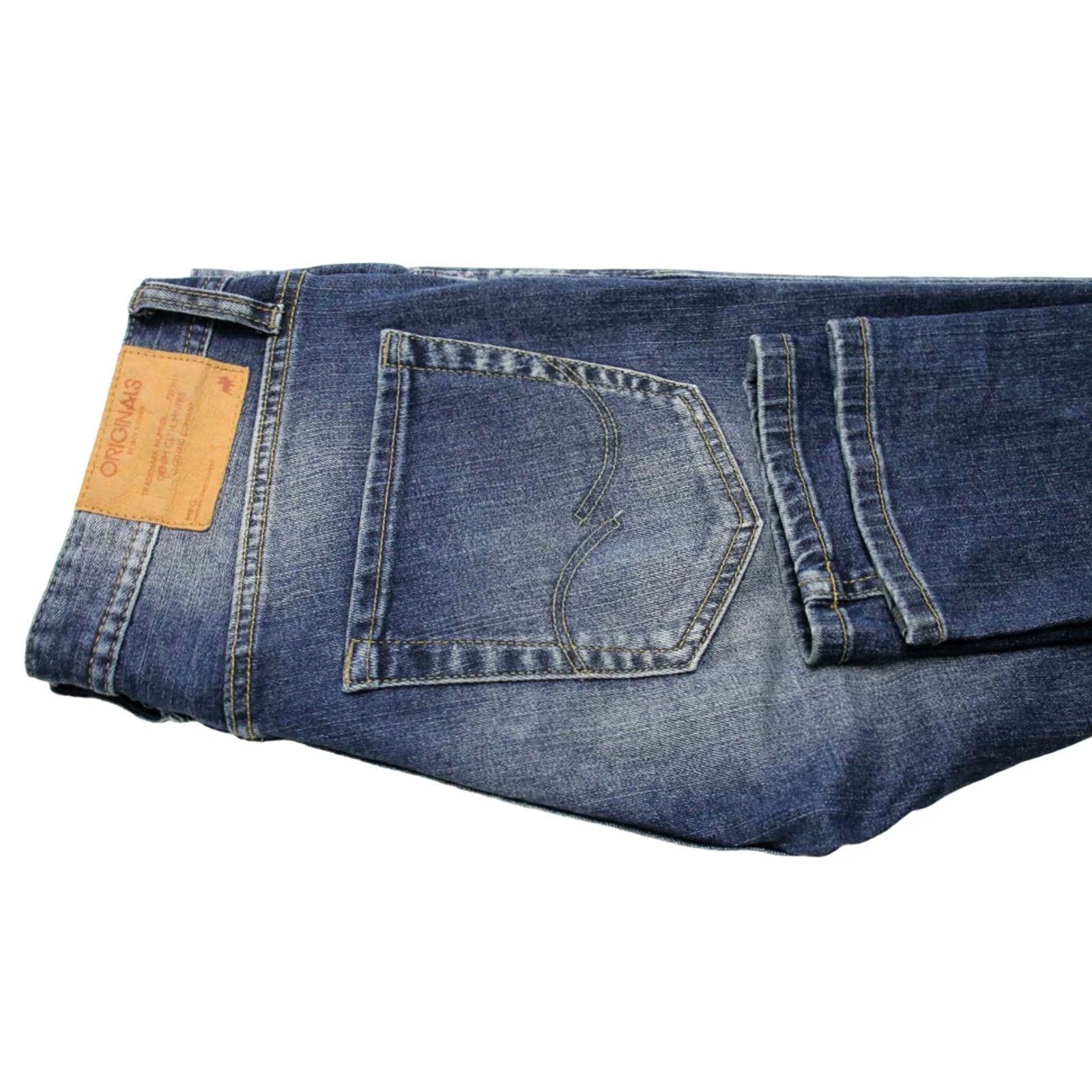 Jack & Jones JACK & JONES Tim Slim Fit Jeans Men's W30/L34 Blue Whiskers Faded Button Fly Denim Size US 30 / EU 46 - 5 Thumbnail