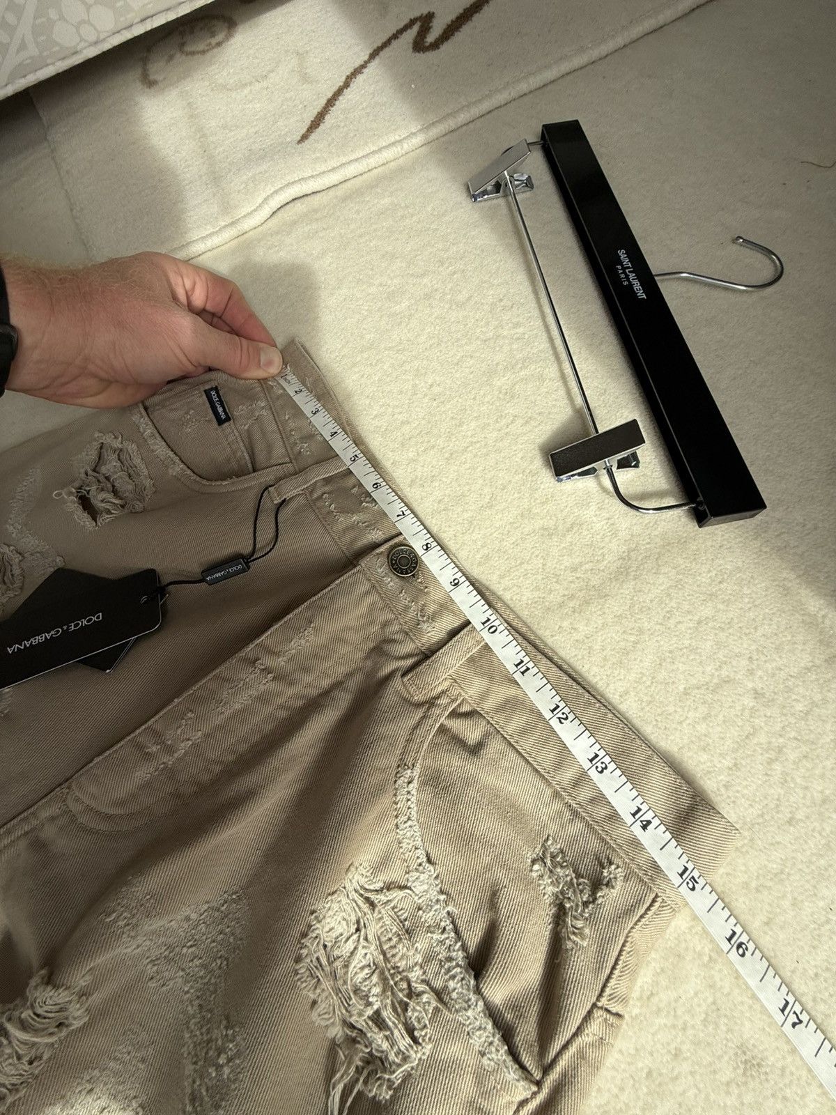 Dolce & Gabbana Dolce & Gabbana D&G destroyed ripped khaki baggy jeans pants Size US 30 / EU 46 - 3 Thumbnail