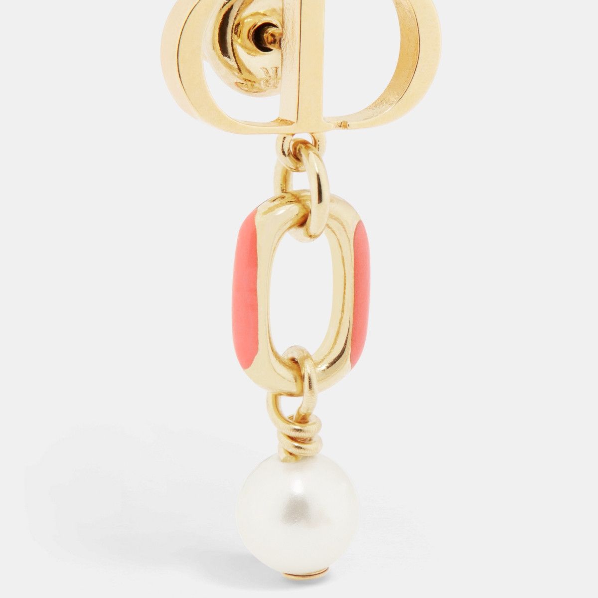 Dior o1bcso1str0126 Size:OS/Petit Cd Earrings in Golden/White Size ONE SIZE - 4 Thumbnail