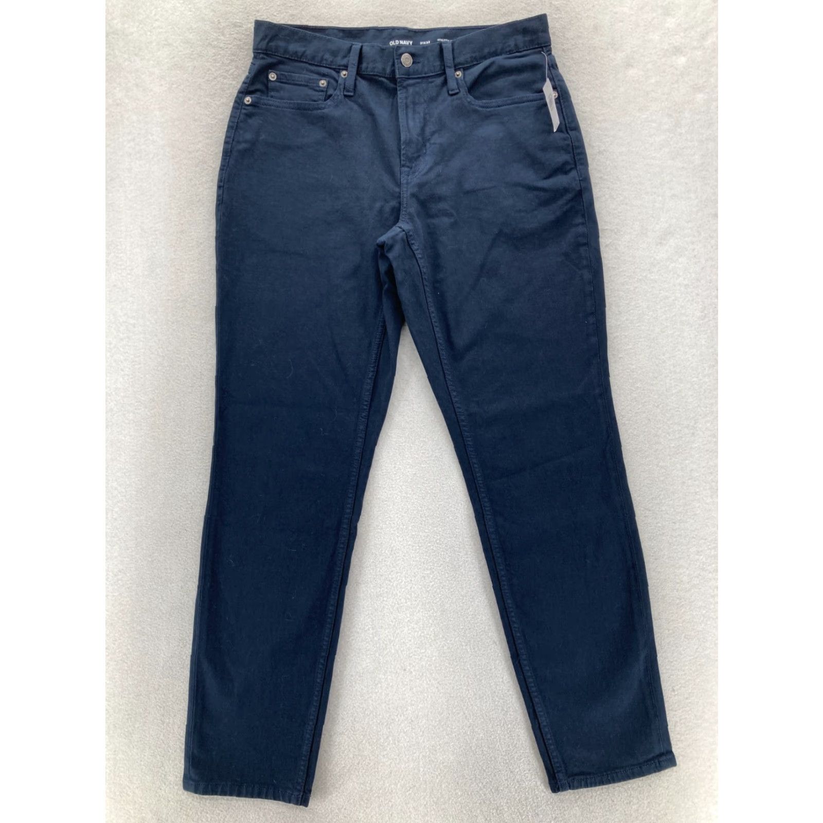 Old Navy Old Navy Athletic Taper 5-Pocket Twill Pants Mens 31x32 Dark Blue Stretch Casual Size US 31 - 2 Thumbnail