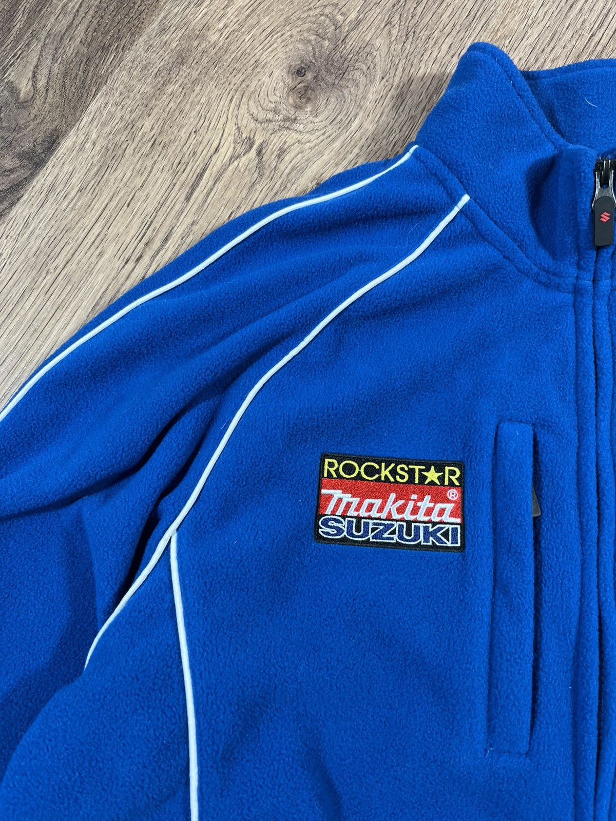 Vintage Vintage Suzuki Racing Fleece Jacket Size US L / EU 52-54 / 3 - 6 Thumbnail