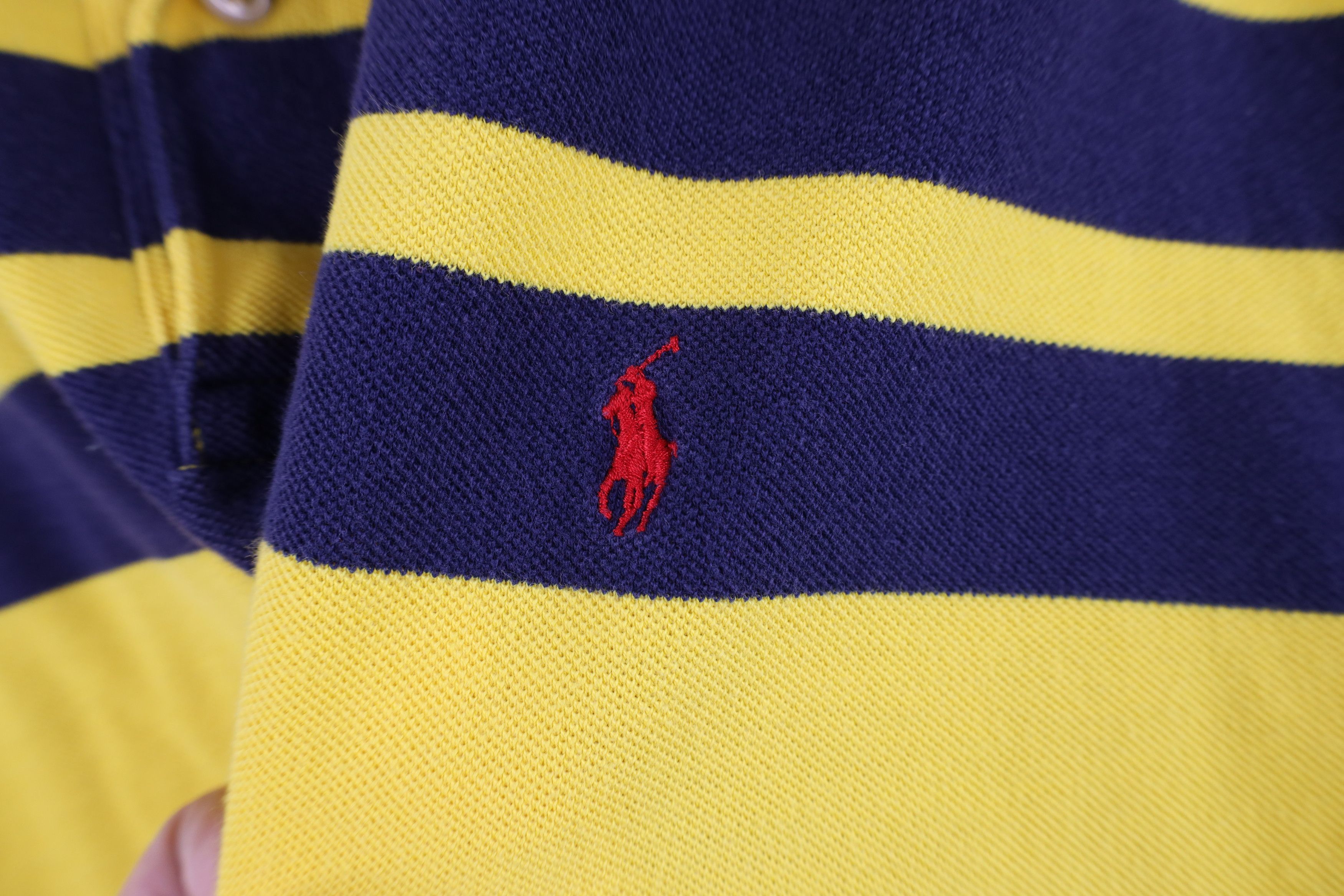 Polo Ralph Lauren Vintage 90s Ralph Lauren Block Collared Golf Polo Shirt Size US XL / EU 56 / 4 - 4 Thumbnail
