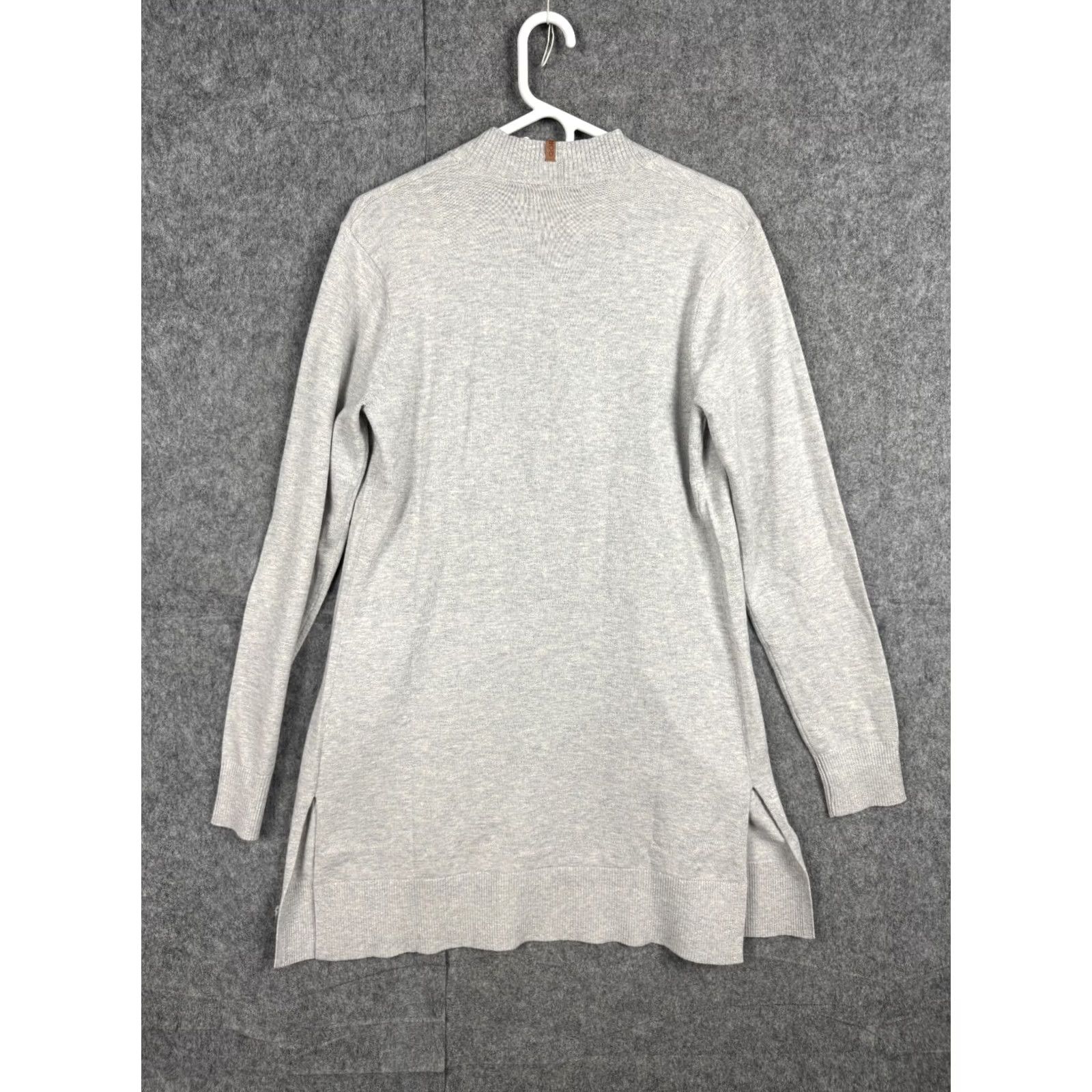 Vintage QOR Cardigan Sweater Womens Large Gray Merino Wool Blend Open Knit NWT Size L / US 10 / IT 46 - 2 Thumbnail