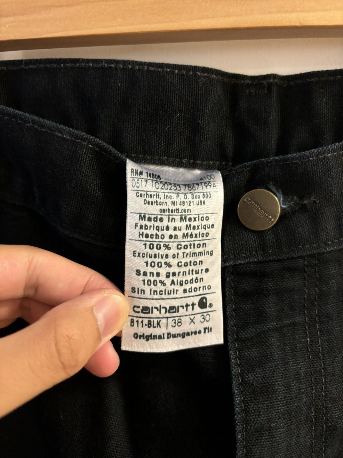 Carhartt × Vintage Carhartt Original Dungaree Fit Pants Size US 37 - 3 Thumbnail