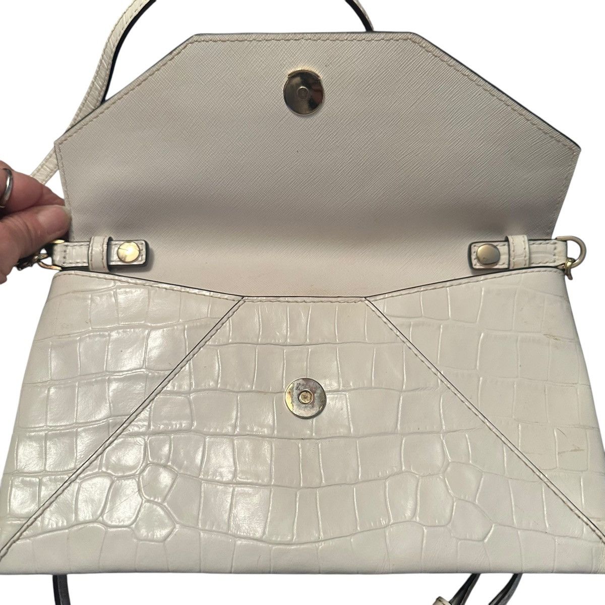 Michael Kors Michael Kors alligator envelope clutch/crossbody bag Size ONE SIZE - 3 Thumbnail