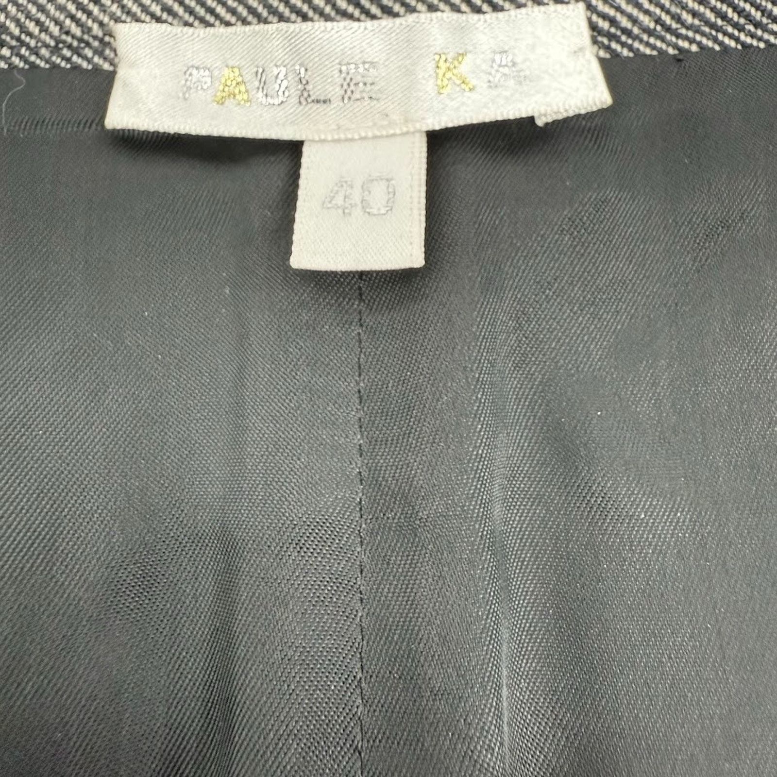 PAULE KA Paule Ka Wool Tweed Skirt FR40 US8 Exposed Back Zip Y2K Size 30" / US 8 / IT 44 - 3 Thumbnail