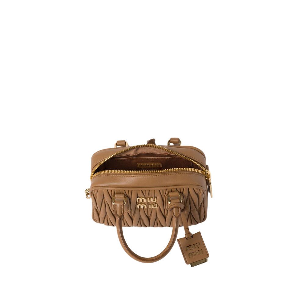 Miu Miu MIU MIU Arcadie Small $3100 Caramel Leather Top Handle Bag N Size ONE SIZE - 4 Thumbnail