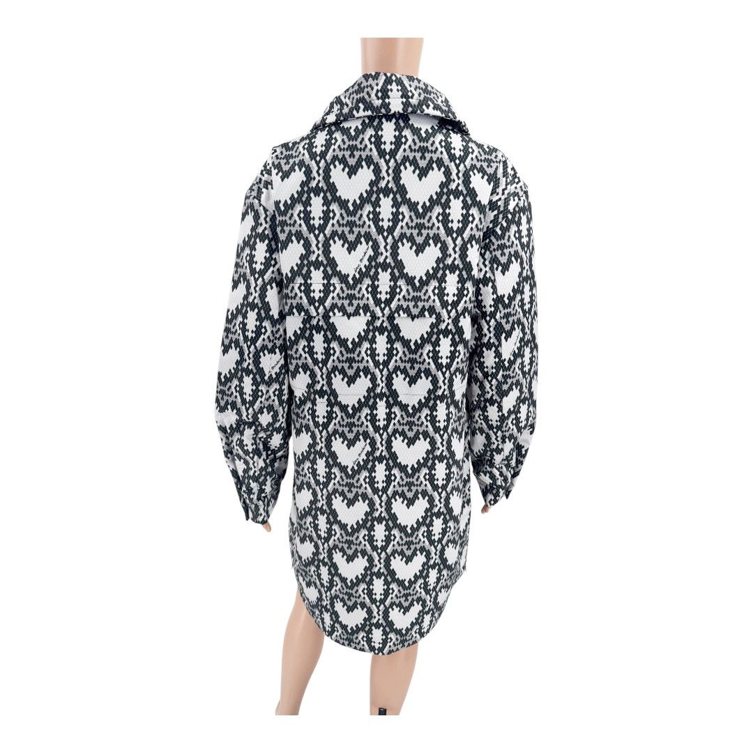 Love Moschino Love Moschino Jacket Python Geometric Hearts Print Coat Size M / US 6-8 / IT 42-44 - 8 Thumbnail