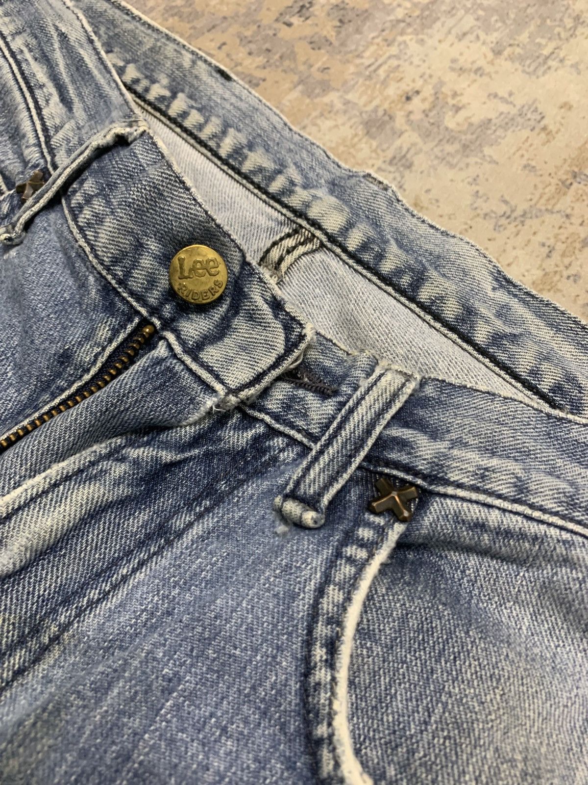 Japanese Brand Vintage Lee Rusty Distressed Regular Straight Jeans Size US 32 / EU 48 - 5 Thumbnail