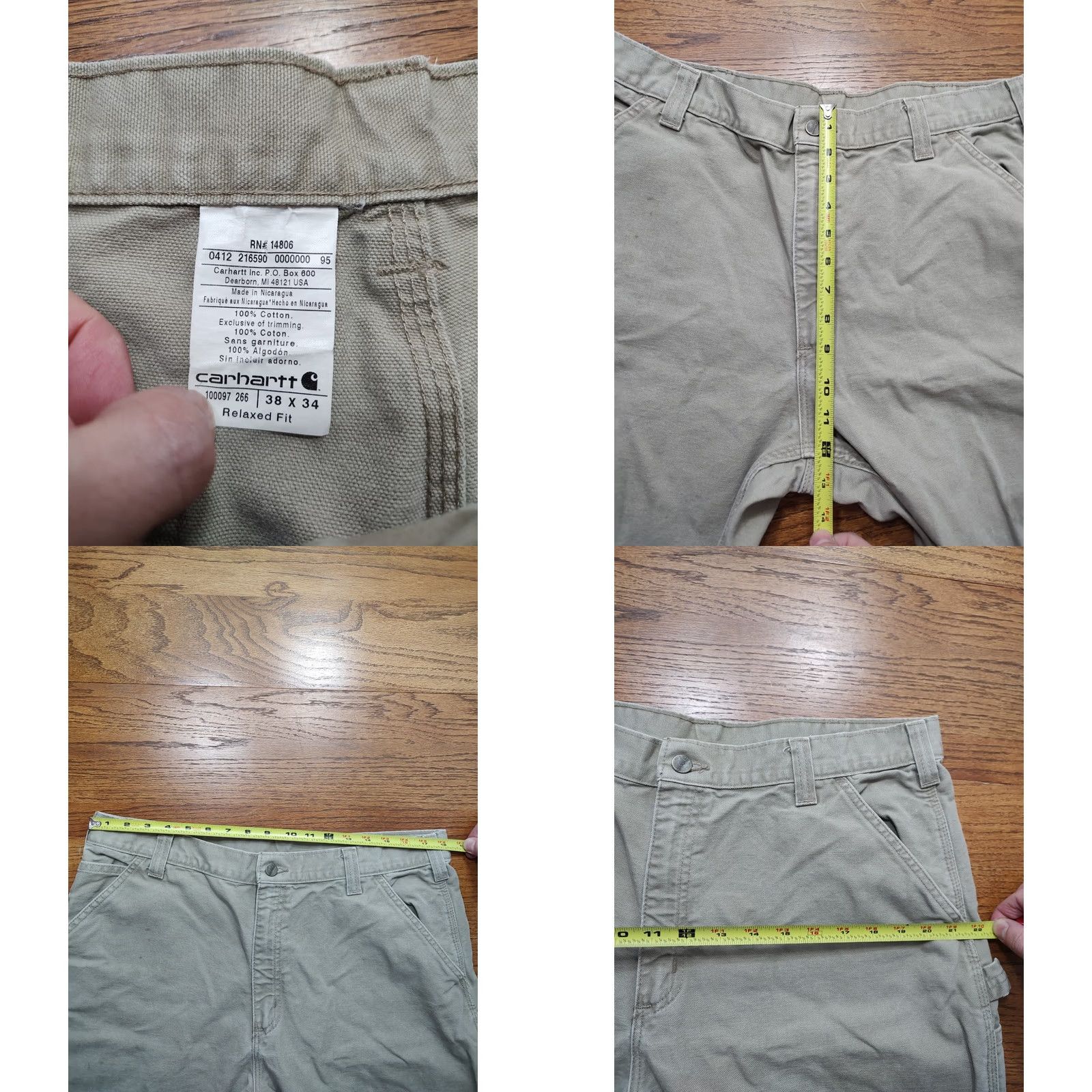 Carhartt VINTAGE Carhartt Pants Carpenter Canvas Brown 36x32 Men Regular Straight Work Pants 90s Grunge USA Size US 36 / EU 52 - 8 Thumbnail