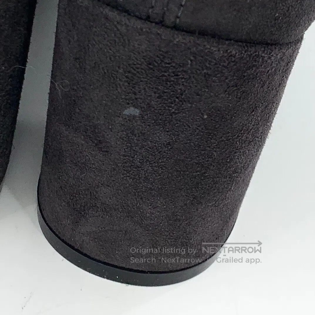 Swarovski SW Grey Suede Laced Chunky Heel Tall Boots| Size US 7.5 / IT 37.5 - 9 Thumbnail