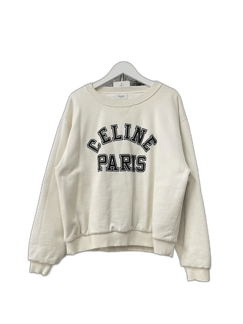 Celine Celine Embroidered Letter Round Neck Sweatshirt Size US M / EU 48-50 / 2 - 1 Thumbnail