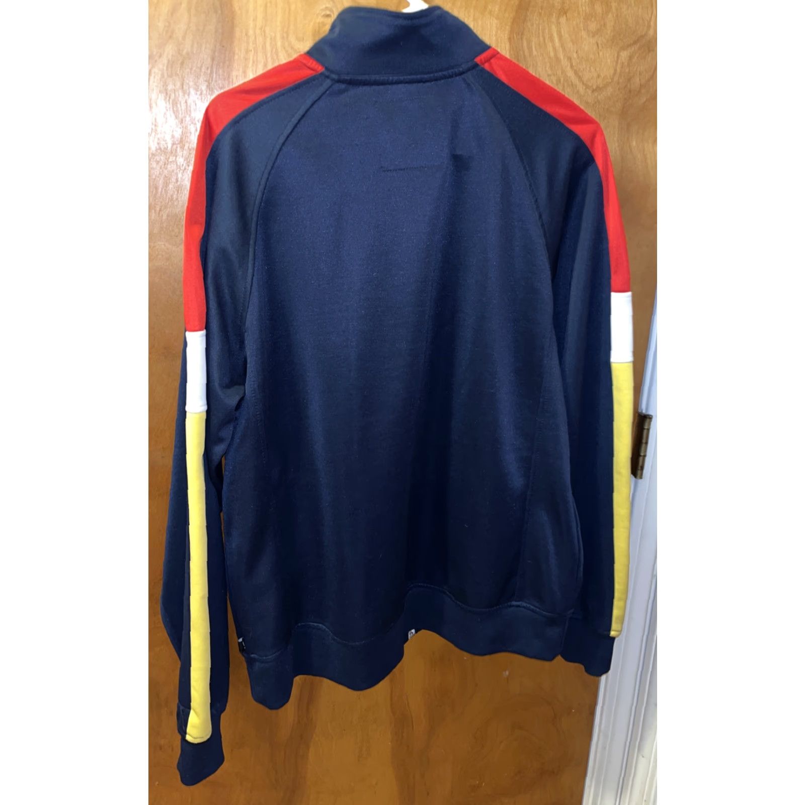 Logo 7 Play Cloths Jacket Mens XL Track Color Block Sleeve Blue Red Yellow Logo W/ Jack Size US XL / EU 56 / 4 - 5 Thumbnail