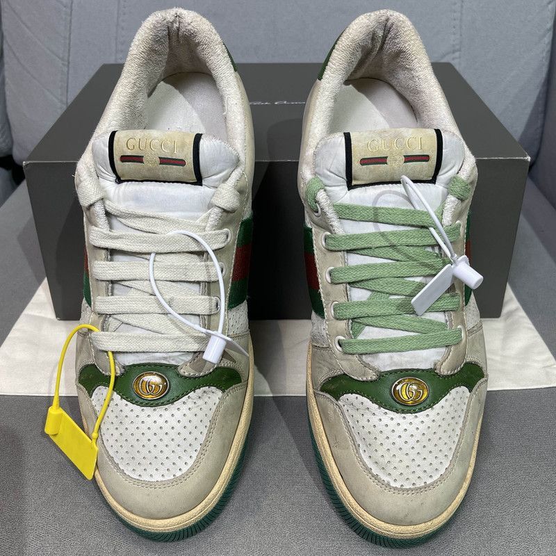 Gucci Gucci Screener Vintage Sneakers in Gray Green - Size US 10.5 / EU 43-44 - 2 Thumbnail