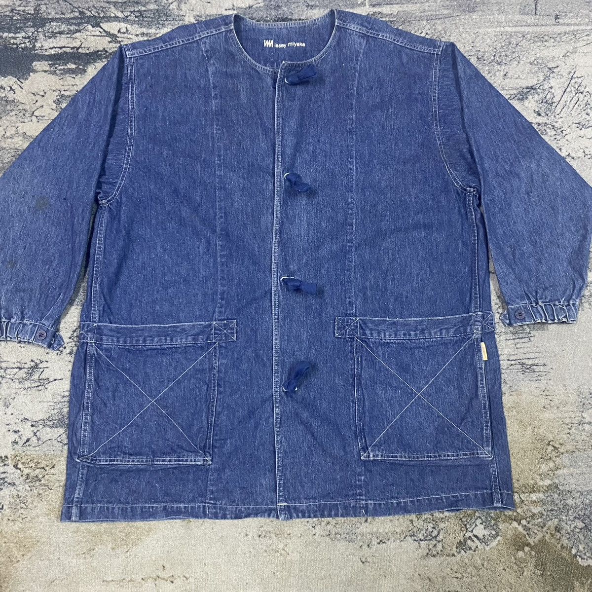 Issey Miyake × Japanese Brand Vintage IM Issey Miyake Designer Denim Jacket Size US XL / EU 56 / 4 - 2 Thumbnail